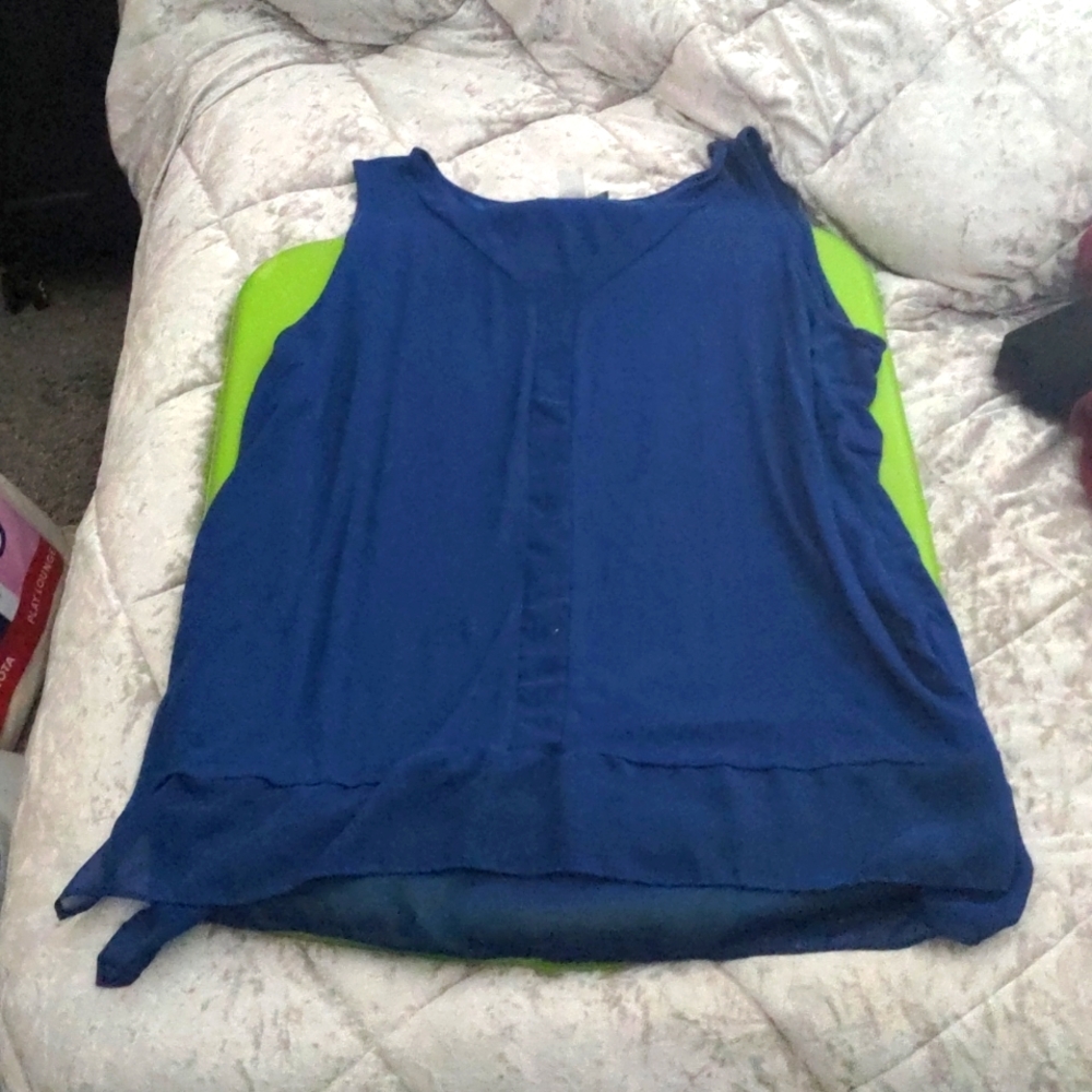 Simple Style BLUE SHORT SLEEVE DRESS XL